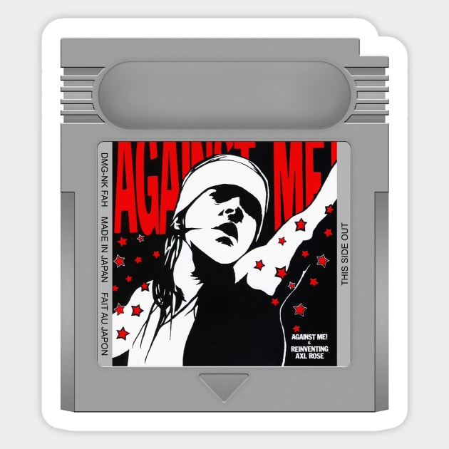 Against Me! Is Reinventing Axl Rose Game Cartridge Sticker by PopCarts